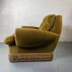 Fauteuil club vintage en tissu vert