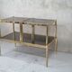 Ensemble de 3 tables basses en laiton minimalistes italiennes, années 1970