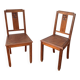 Pair of antique carved oak chairs – Art Nouveau style