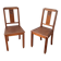 Pair of antique carved oak chairs – Art Nouveau style
