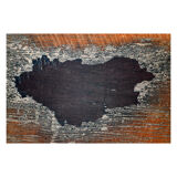 Wooden bench with 3 mirrors