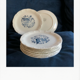 Dessert plates Digoin Sarreguemines x 9