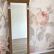 Solid oak mirror, Art Deco style