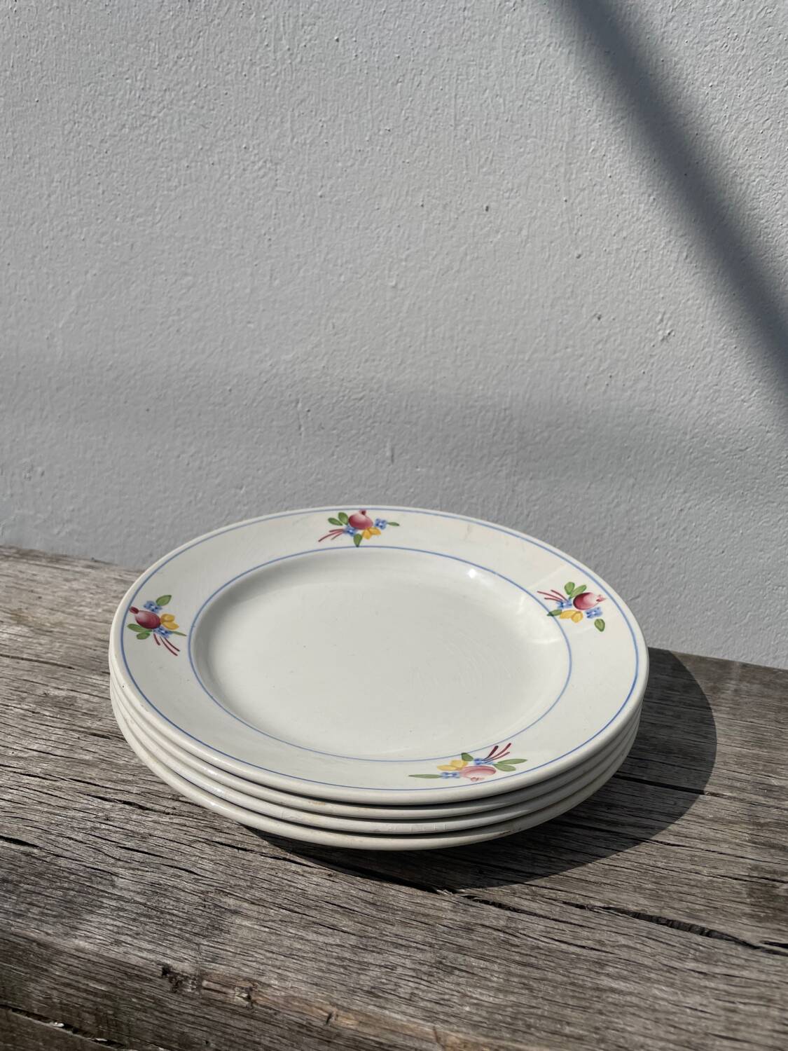 4 Gien floral flat plates