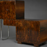 Art Deco Bar Cabinet – asymmetrical form – Poland, 1930s