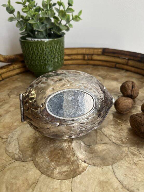 VINTAGE METAL NUT CRACKER AND WALNUT SHAPE