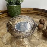 VINTAGE METAL NUT CRACKER AND WALNUT SHAPE