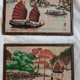 Painting on silk Indochina 20th century