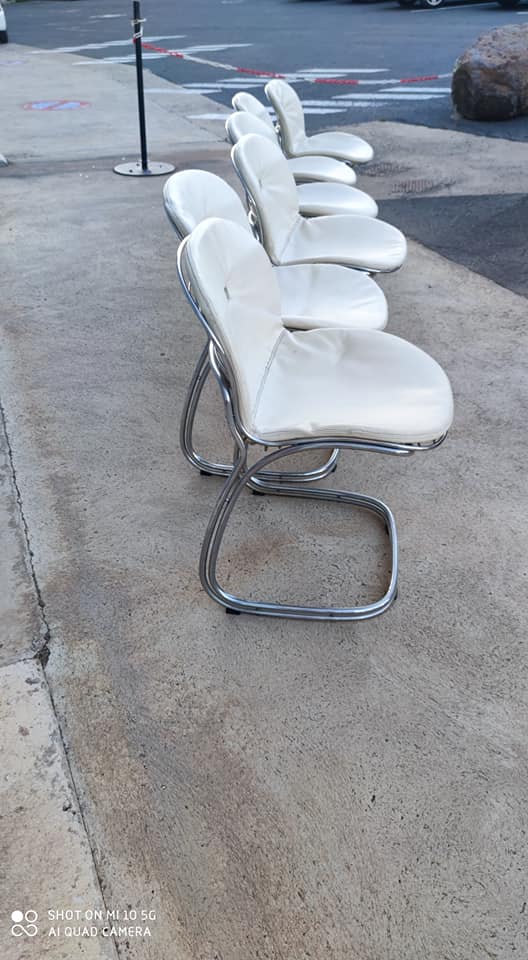 Six Sabrina model chairs by Gastone Rinaldi for Rima circa 1970