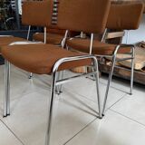 Lot de 4 chaises chromées vintage