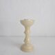 Vintage alabaster-style resin candlestick holder