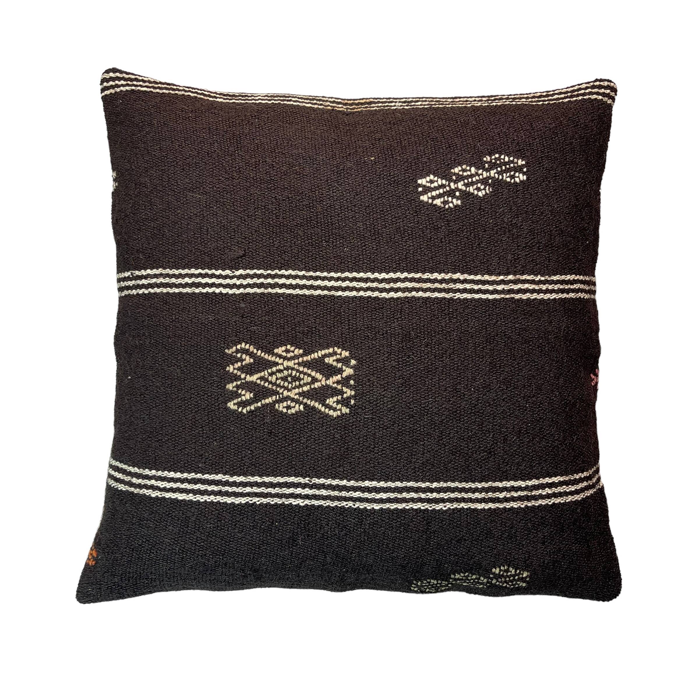 Vintage turkish kilim cushion cover , 55 x 55 cm