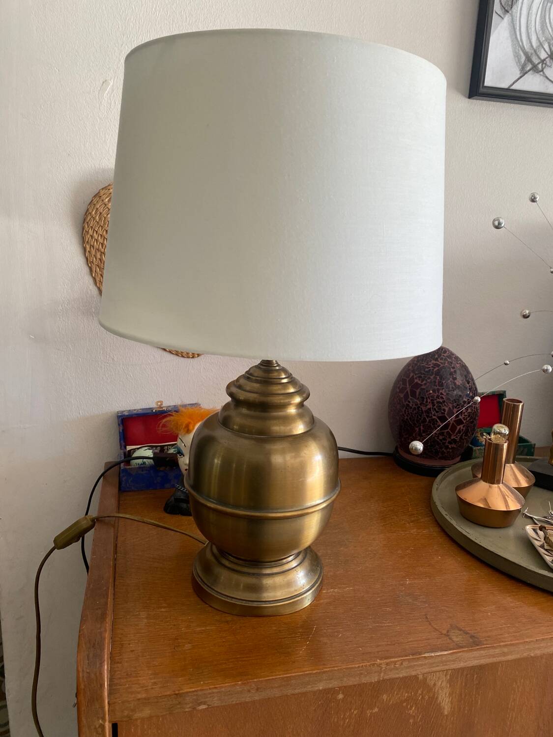 Gold metal lamp