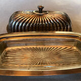 Vintage metal butter dish
