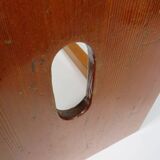 Vintage handmade workshop stool with handle, Belgium 1960