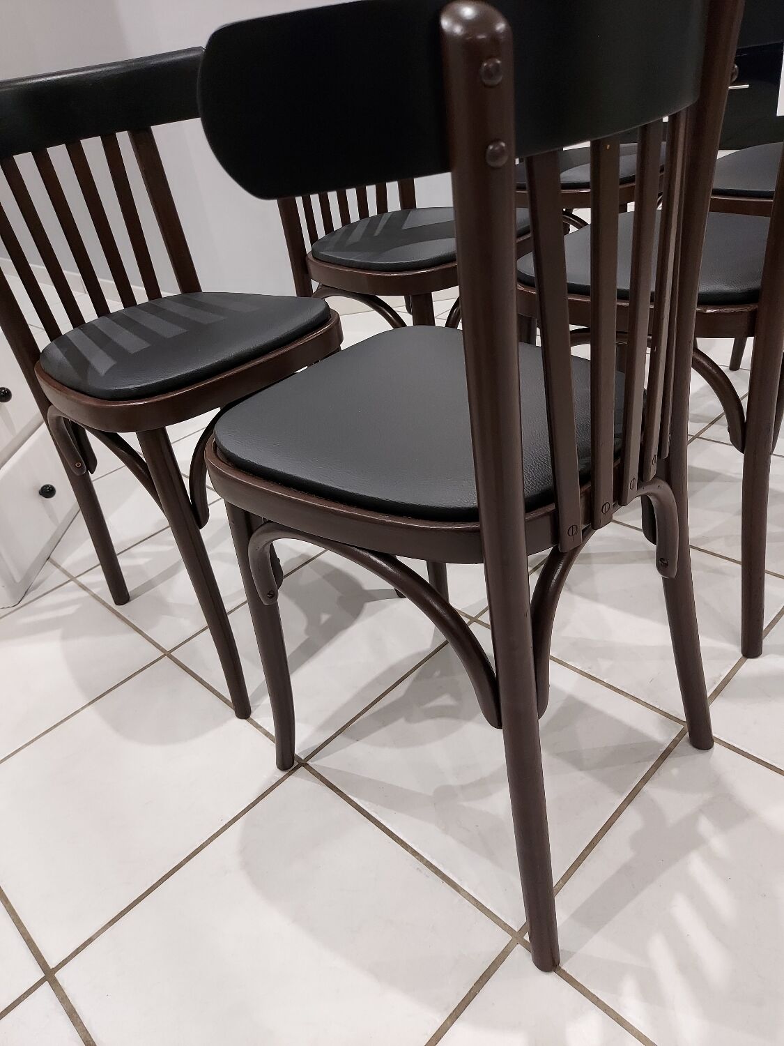 Set of 6 bistro chairs from the 1970s