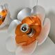 Pair of Flowers wall lights 1970