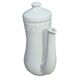 White ceramic coffee pot from Sarreguemines.
