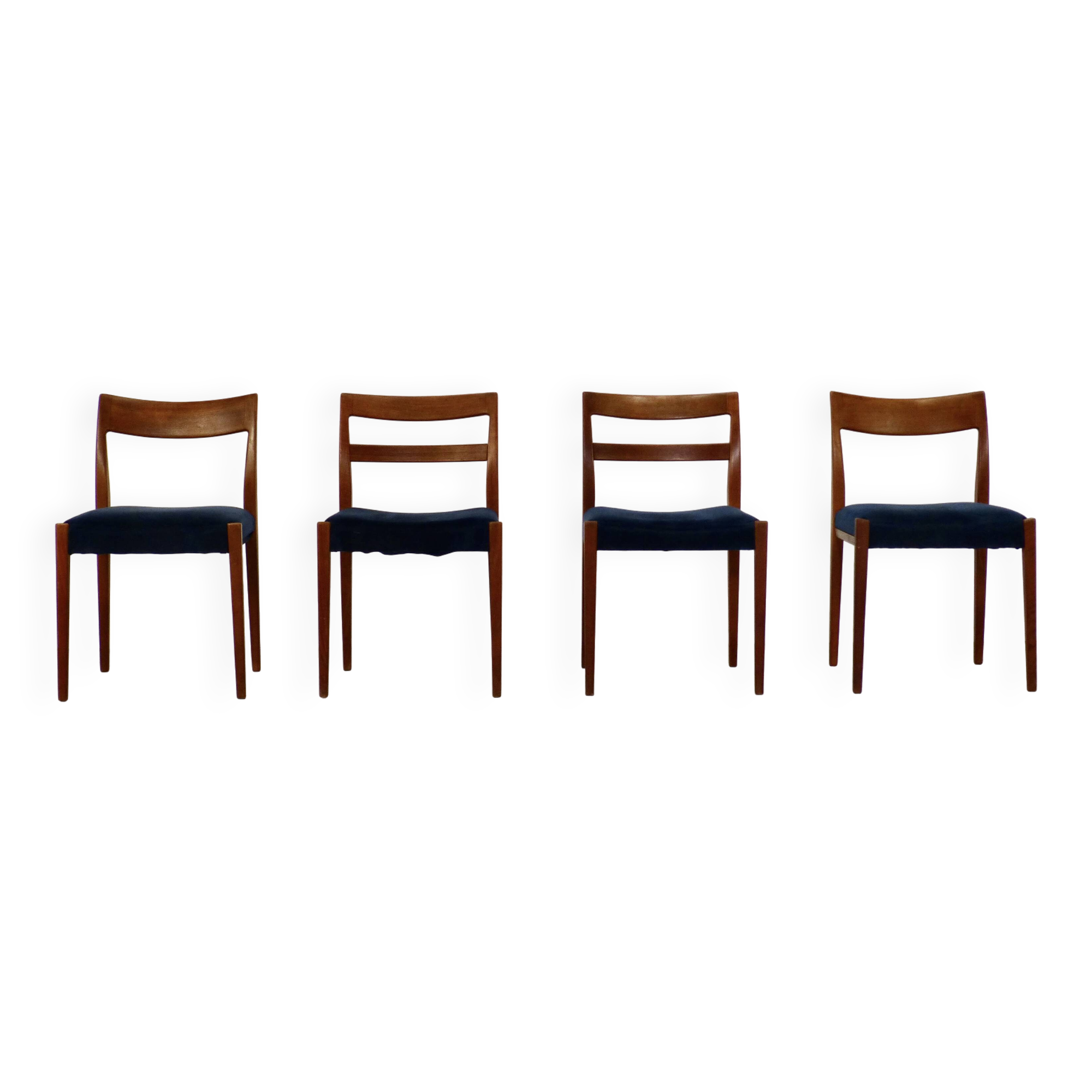 Mid-Century Modern Swedish Teak Dining Chairs by Nils Jonsson for Troeds,