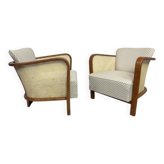 Art Deco Bauhaus armchairs by Lajos Kozma for Thonet Mundus