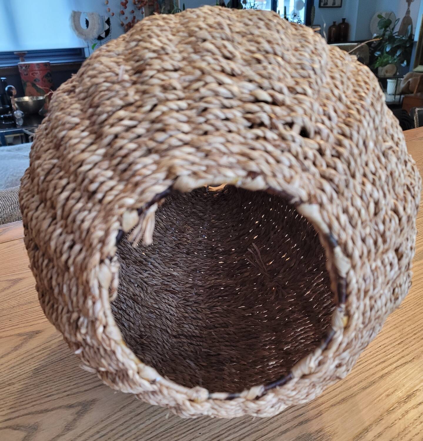 Woven rattan pendant light - H38cm