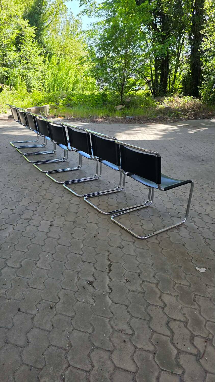Set of 8 Cantilever chairs "S33" - Mart Stam, Bauhaus