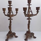 Regulate candlesticks - Pair of Louis XV characters
