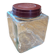 Ancient moulded glass jar with bakelite lid 20th century