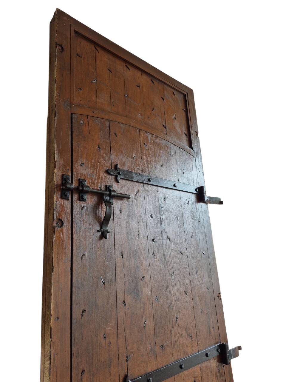 hand-forged studded castle doors + frame from the 1800s/1900s