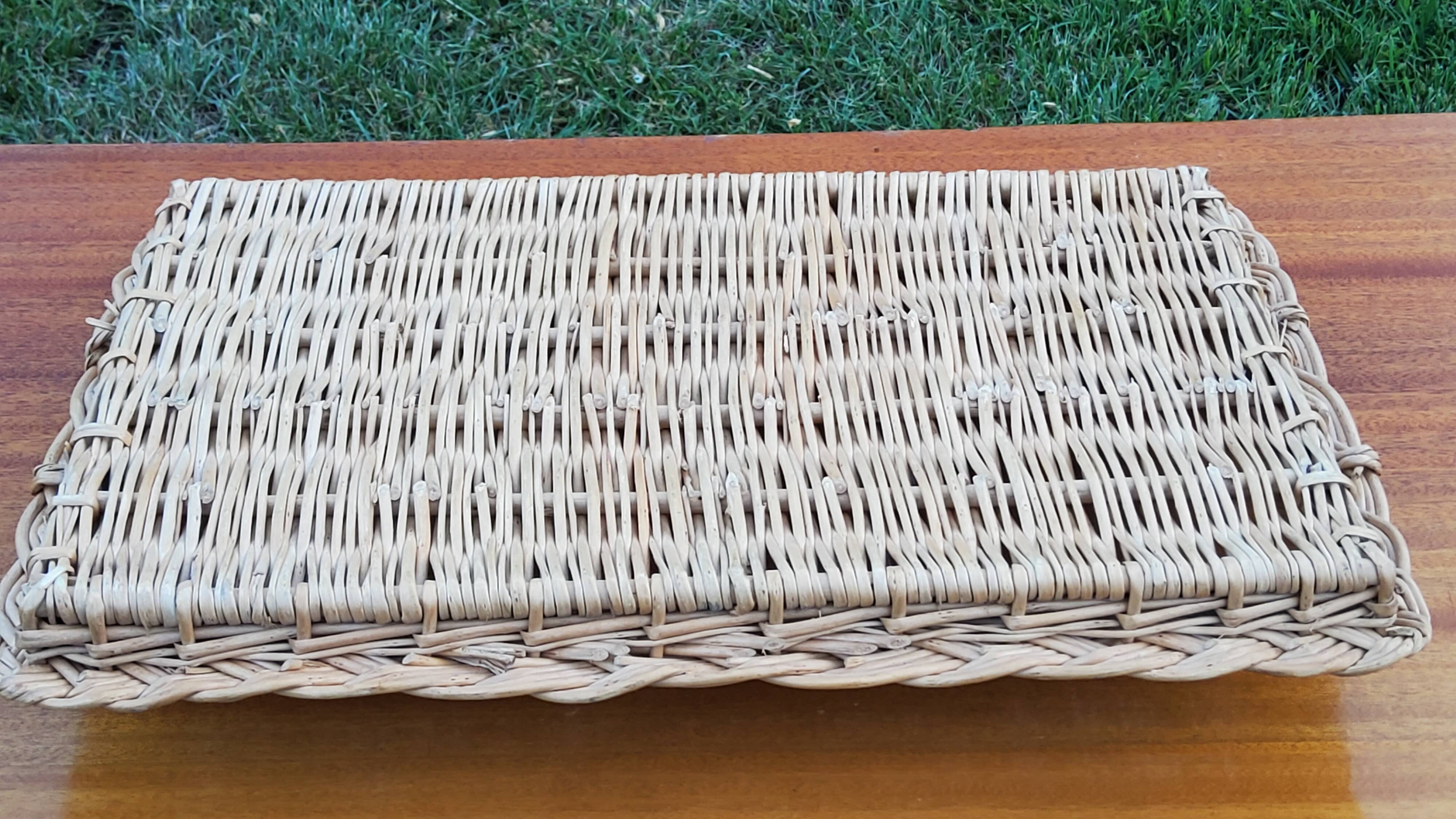 Glass and rattan top from the 70s