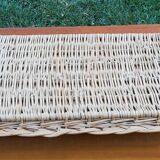 Glass and rattan top from the 70s