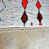 Moroccan Berber rug Azilal 282 x 182 cm New White/Orange