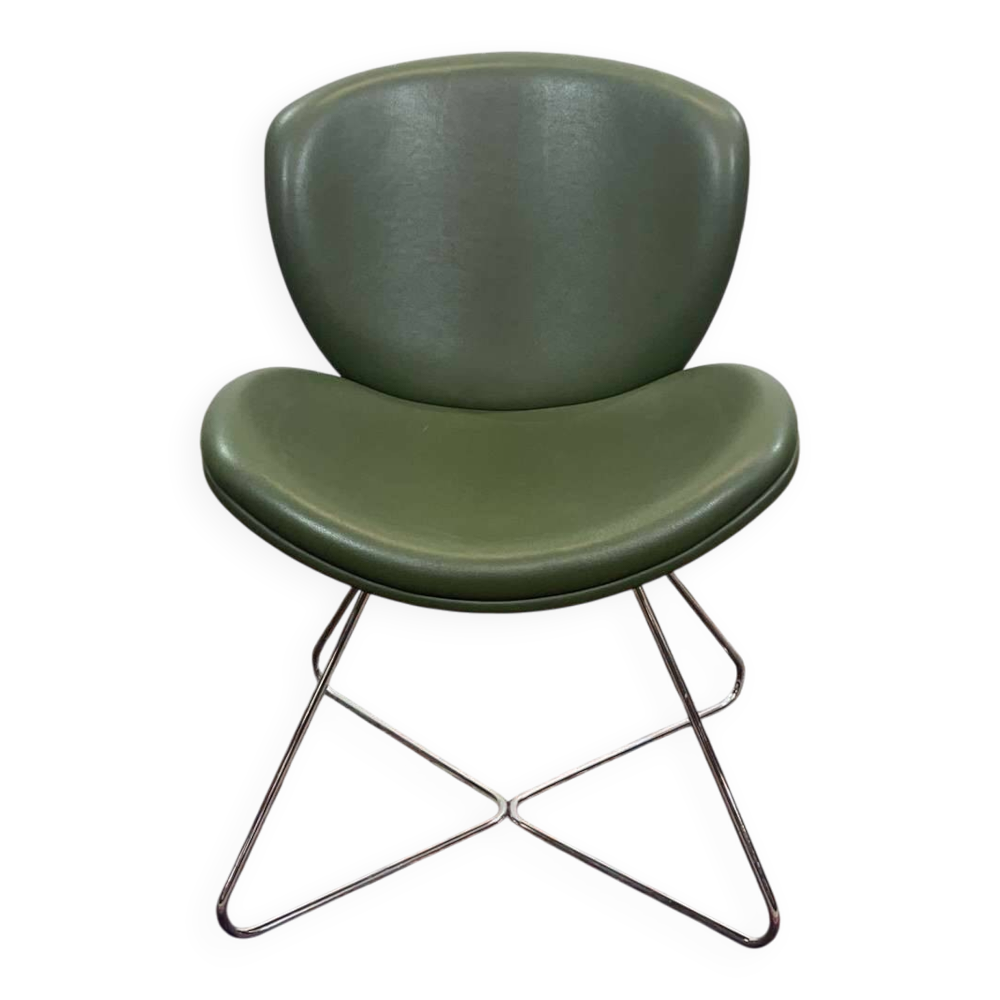 Chaise - chauffeuse moderne en cuir de la marque Pledge