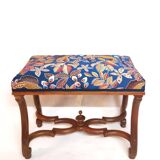 Colorful Louis XIV Style Bench with Sheep Bone Base