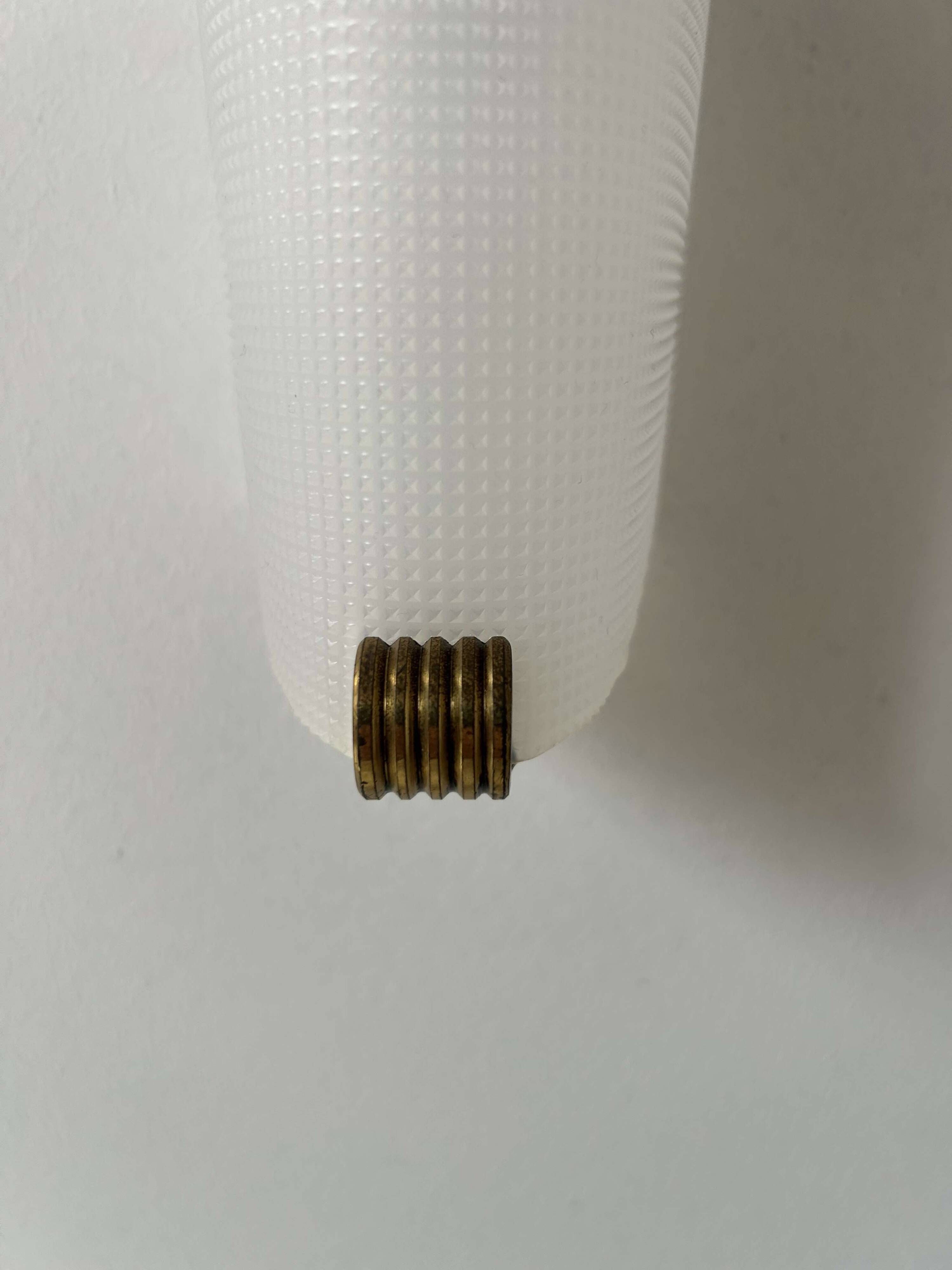 Pair of vintage brass and perspex wall lights, France 1960