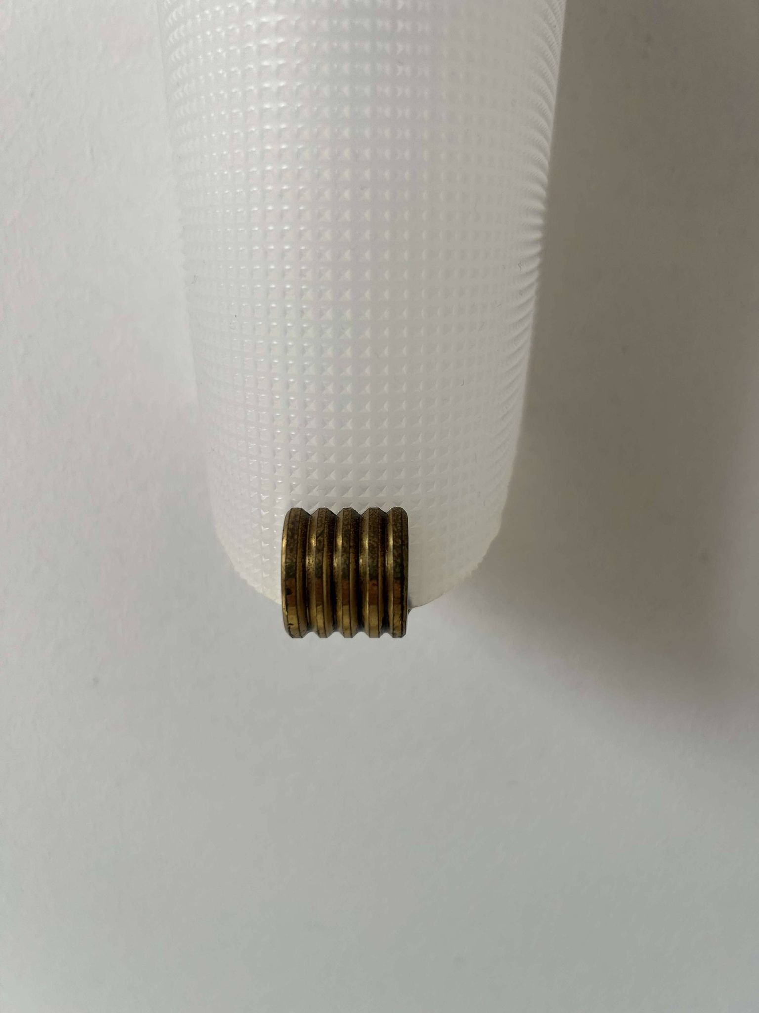 Pair of vintage brass and perspex wall lights, France 1960