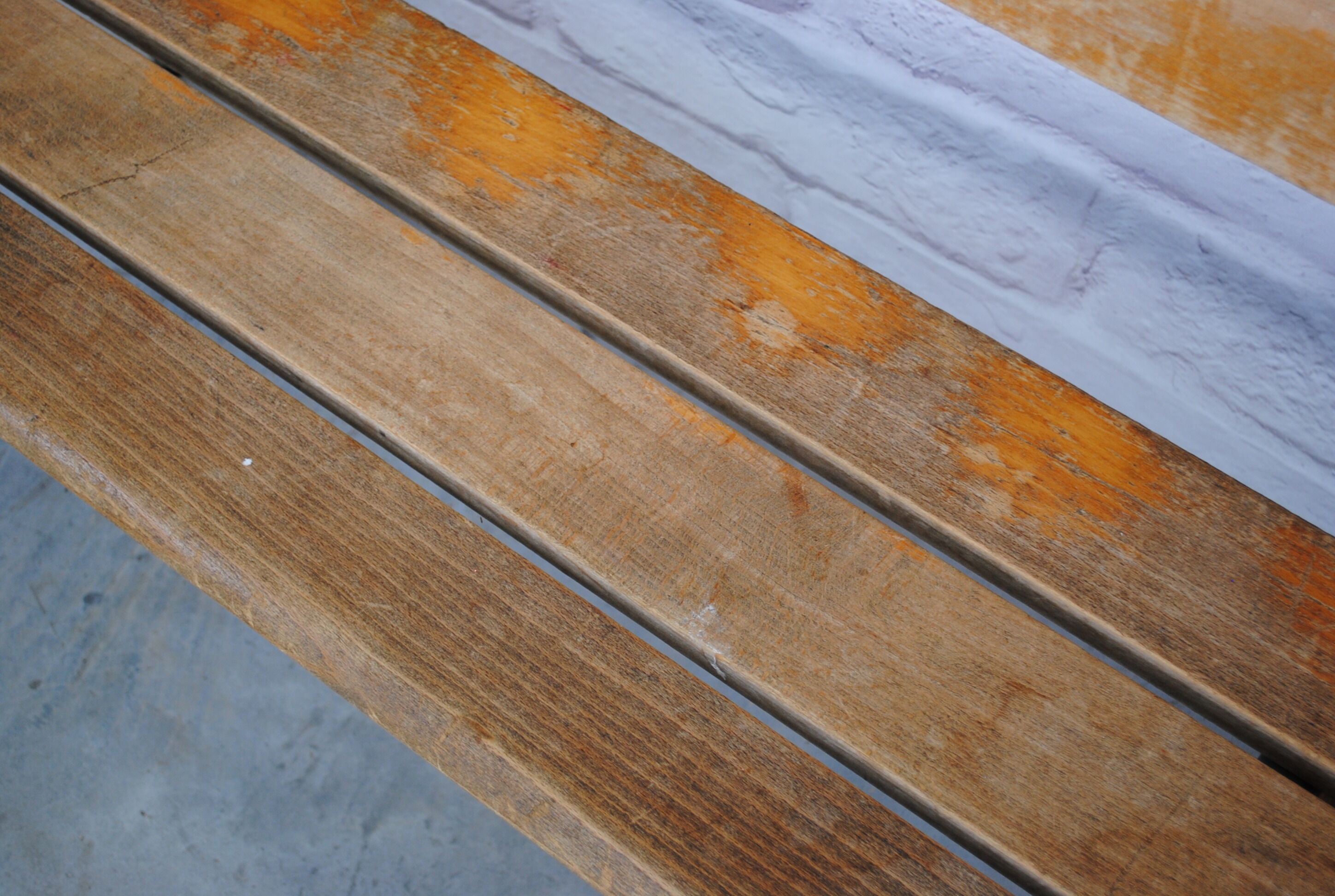 Vintage school bench