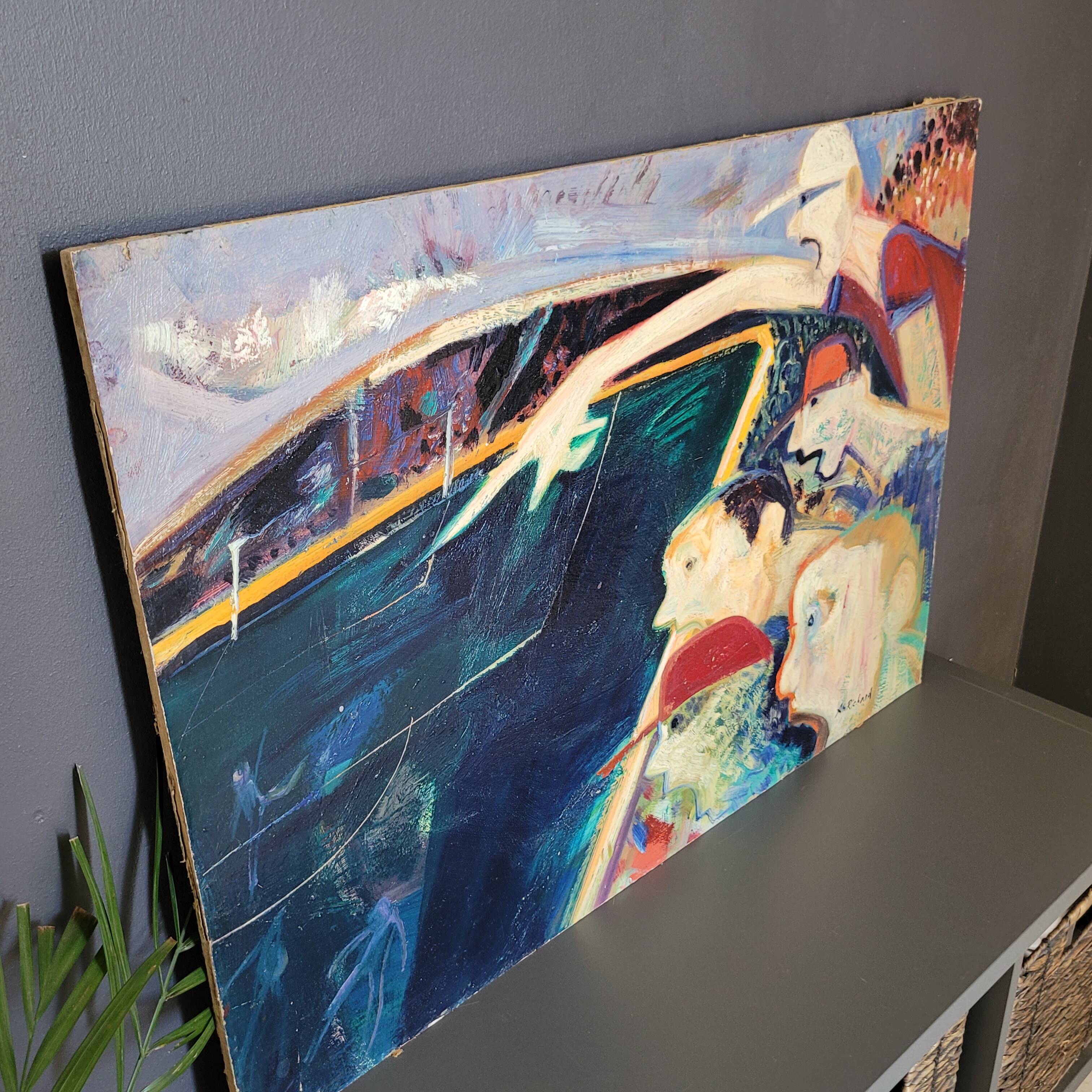 Painting Alain Richard oil on panel