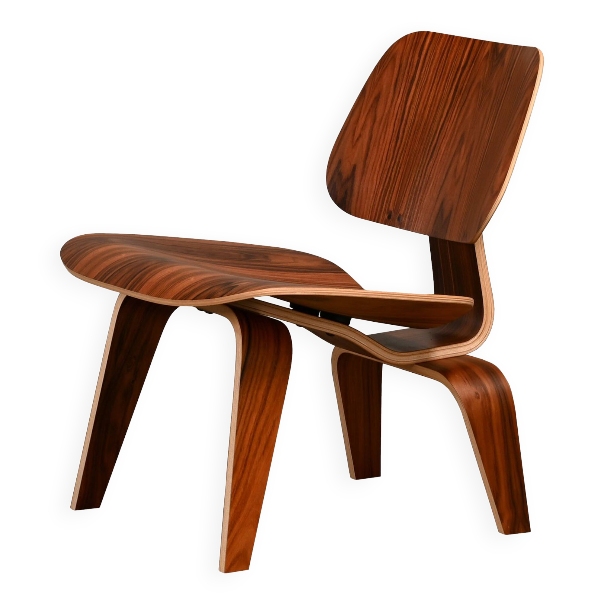 Charles & Ray Eames LCW Santos Palisander Lounge Chair for Herman Miller