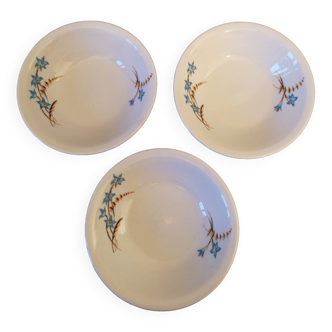 Trois petits bols vintage en porcelaine signés, coupelles