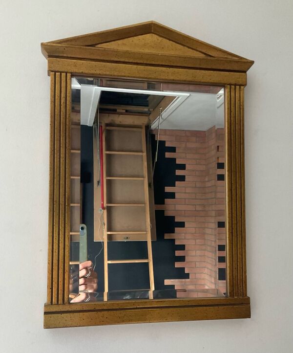 Miroir vintage Deknudt style empire en bois doré