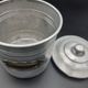 Set of 5 round boxes of aluminum, flour, sugar, coffee, tea, spice