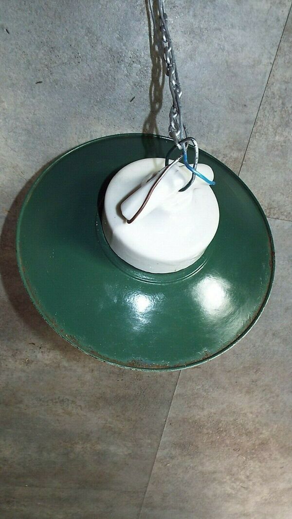 Suspension en porcelaine industrielle vintage