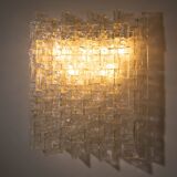 Carlo Nason, sculptural lace glass wall lamp, 1970s