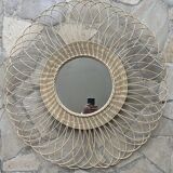 Rattan sun mirror