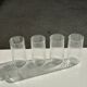 Lot de 4 verres à eau transparent torsadé H:12cm