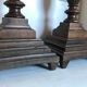 Pair of art deco wooden lamps