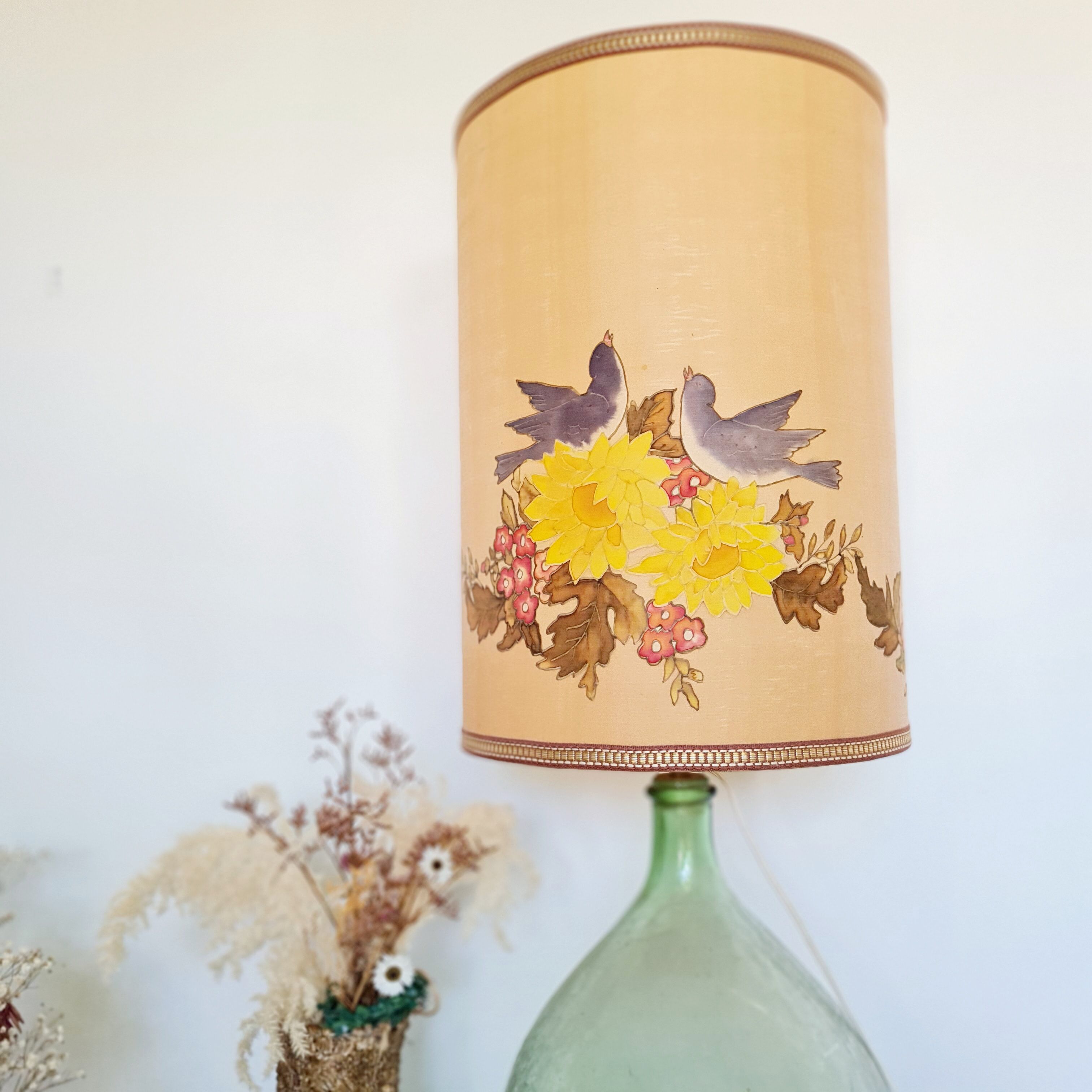Lady jeanne lamp and silk lampshade