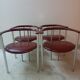 Set of 4 leather dining chairs