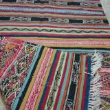 Multicolored Berber carpet in wool 102x215cm